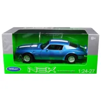 Mașină de colecţie Welly 1972 PONTIAC FIREBIRD 24075 Black Blue photo 5