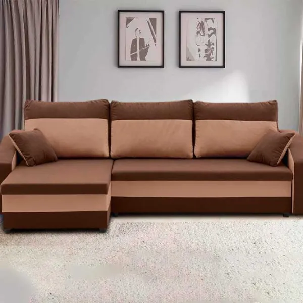 Canapea de colț Magnifico Hewlet Foam Mikro 20/ 05 (5702274) Velur/ Brown photo 2 Canapea de colț Magnifico Hewlet Foam Mikro 20/ 05 (5702274) Velur/ Brown photo 2