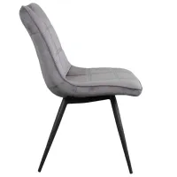 Scaun de bucătărie DecoPrim Confort Catifea/ Gray Black photo 3