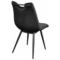 Scaun de bucătărie DecoPrim Confort Catifea/ Black Black photo 3