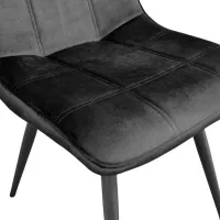 Scaun de bucătărie DecoPrim Confort Catifea/ Black Black photo 4