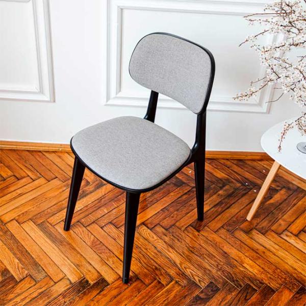 Кухонный стул DecoPrim Lula Ткань/ Серый Черный photo 4 Кухонный стул DecoPrim Lula Ткань/ Серый Черный photo 4