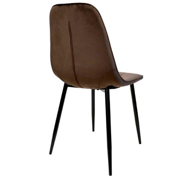 Кухонный стул DecoPrim M-01-3 HLR-49 Бархат/ Коричневый Черный photo 2 Кухонный стул DecoPrim M-01-3 HLR-49 Бархат/ Коричневый Черный photo 2