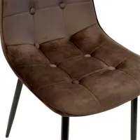 Scaun de bucătărie DecoPrim M-01-3 HLR-49 Catifea/ Brown Black photo 5