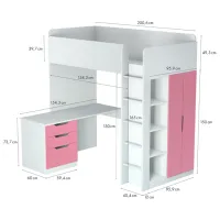 Детская кровать Polini Kids Simple 90 x 200 см/ ЛДСП/ Белый photo 2