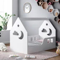 Детская кровать Happy Babies House Cloud L03 80 x 160 см / ЛДСП / Белый photo 5