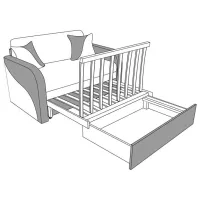 Canapea Modern Arto 1.10 (5592583) Velur/ Gray photo 2