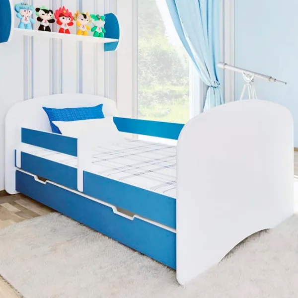 Детская кровать BellaLuni Happy 90 x 180 см/ ЛДСП/ Синий photo 2 Детская кровать BellaLuni Happy 90 x 180 см/ ЛДСП/ Синий photo 2