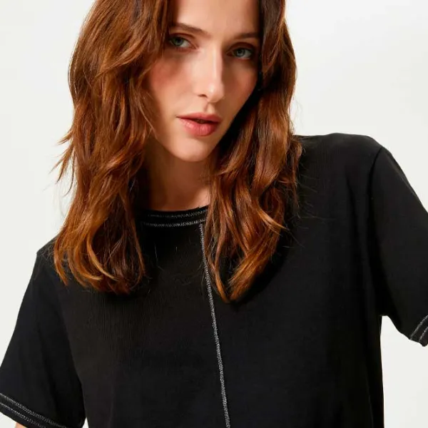 Tricou pentru femei Koton 4SAK50147EK 100% bumbac/ Black photo 2 Tricou pentru femei Koton 4SAK50147EK 100% bumbac/ Black photo 2