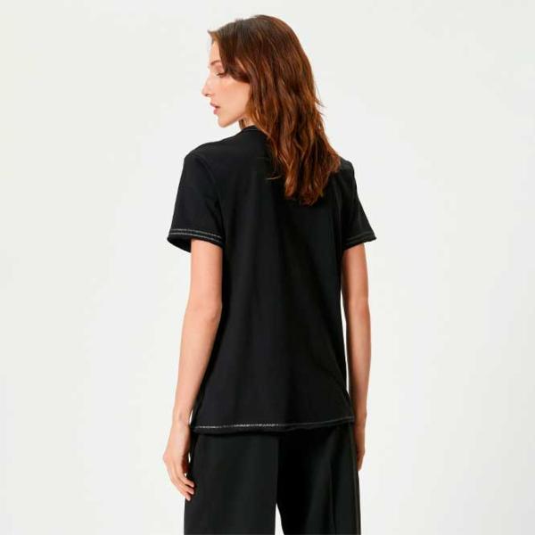 Tricou pentru femei Koton 4SAK50147EK 100% bumbac/ Black photo 4 Tricou pentru femei Koton 4SAK50147EK 100% bumbac/ Black photo 4