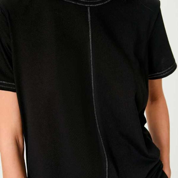 Tricou pentru femei Koton 4SAK50147EK 100% bumbac/ Black photo 5