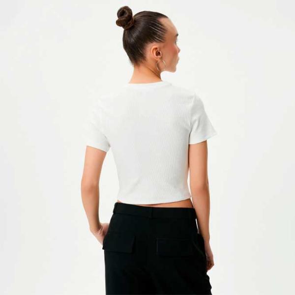 Tricou pentru femei Koton 4SAL10158IK 100% bumbac/ White photo 3