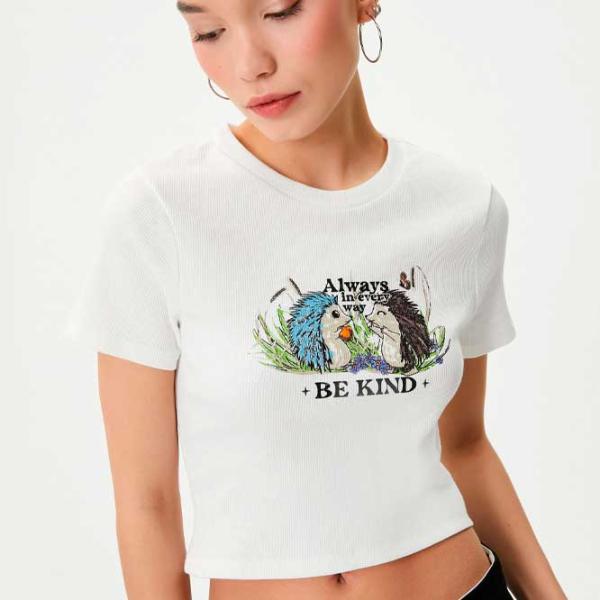 Tricou pentru femei Koton 4SAL10158IK 100% bumbac/ White photo 4