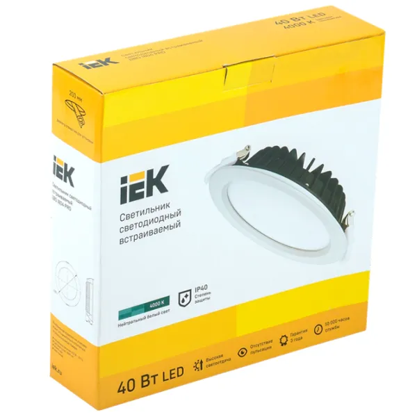 Плафон IEK LDVO0-1804-40-4000-K01 Алюминий photo 4