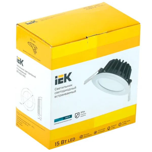 Плафон IEK LDVO0-1820-15-4000-K01 Алюминий photo 4 Плафон IEK LDVO0-1820-15-4000-K01 Алюминий photo 4