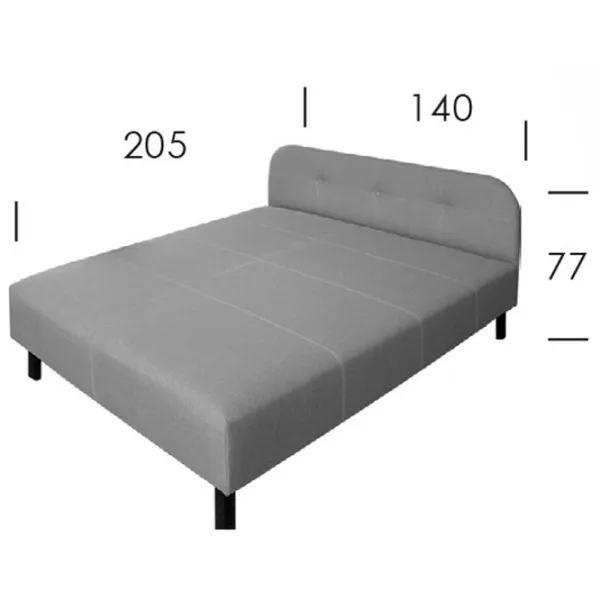 Pat Modern Luciana Kanna 92 140 x 200 cm/ Masiv/ Gray photo 4 Pat Modern Luciana Kanna 92 140 x 200 cm/ Masiv/ Gray photo 4