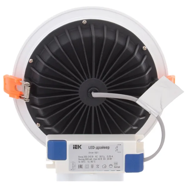 Плафон IEK LDVO0-1821-24-4000-K01 Алюминий photo 3 Плафон IEK LDVO0-1821-24-4000-K01 Алюминий photo 3