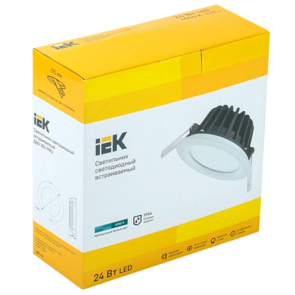 Плафон IEK LDVO0-1821-24-4000-K01 Алюминий photo 4 Плафон IEK LDVO0-1821-24-4000-K01 Алюминий photo 4