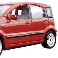 Машинка Bburago Fiat Nuova Panda (2003) 18-25042 Черный Красный photo 4