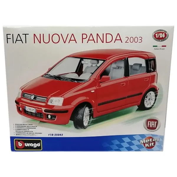 Mașină Bburago Fiat Nuova Panda (2003) 18-25042 Black Red photo 5