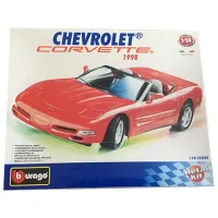 Машинка Bburago Chevrolet Corvette cabrio (1998) 18-25040 Черный Красный photo 5