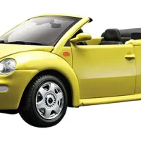 Mașină Bburago Volkswagen New Beetle Cabrio 18-25064 Black Yellow photo 3