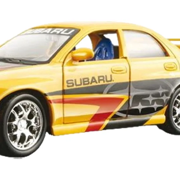 Машинка Bburago Subaru Impreza WRX 18-23006 Черный Желтый photo 4