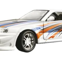 Машинка Bburago Nissan Skyline R34 18-23004 Черный Белый photo 3