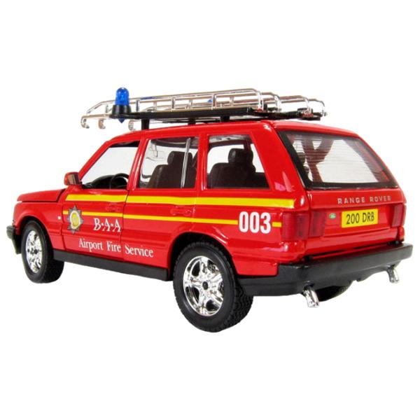 Mașină Bburago Range Rover fire 18-22062 Black Red photo 3