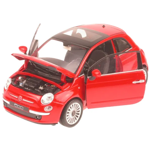 Mașină Bburago Window-Fiat new 500 (2007) 18-25072 Black Multicolor photo 5