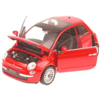 Mașină Bburago Window-Fiat new 500 (2007) 18-25072 Black Multicolor photo 5