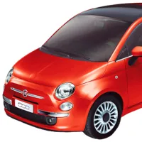 Машинка Bburago FIAT 500 18-25066 Черный Красный photo 2