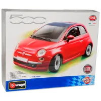 Машинка Bburago FIAT 500 18-25066 Черный Красный photo 5