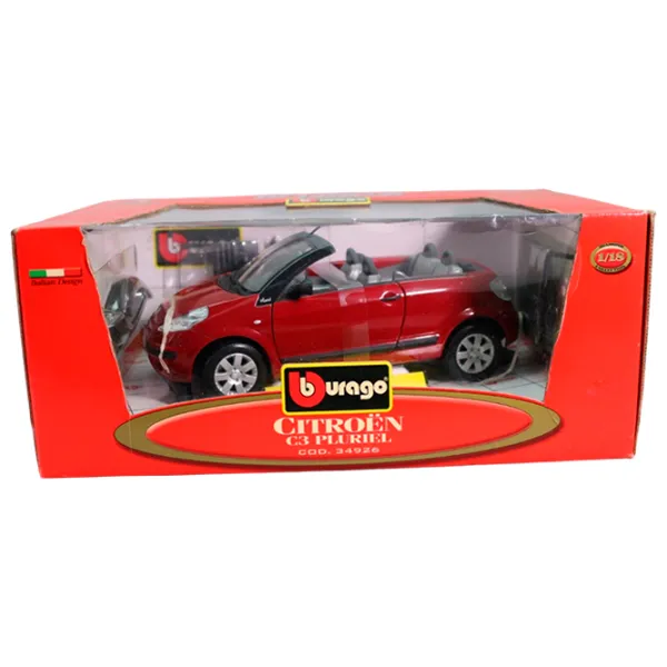 Mașină Bburago Citroen C3 pluriel convertible 18-21002 Black Red photo 5