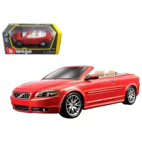 Машинка Bburago Volvo C70 cabrio 18-21025 Черный Красный photo 2