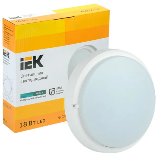Plafonieră IEK LDPO0-4004-18-4000-K01 195 mm/ Plastic photo 4 Plafonieră IEK LDPO0-4004-18-4000-K01 195 mm/ Plastic photo 4
