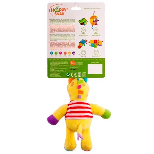 Jucărie moale Happy Snail Animals 14HS012PGR 0+/ Yellow photo 5