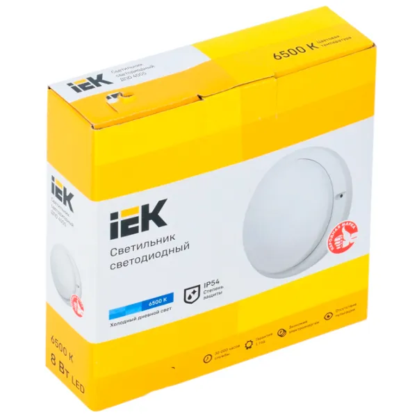 Plafonieră IEK LDPO0-4005-8-6500-K01 160 mm/ Plastic photo 4