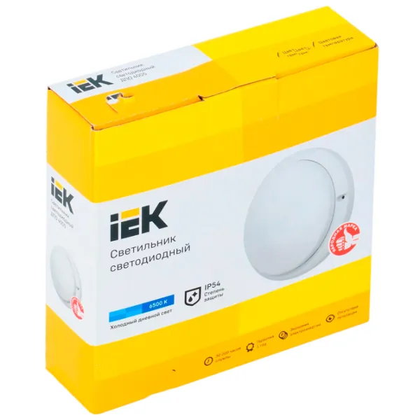 Plafonieră IEK LDPO0-2008-18-6500-K01 190 mm/ Plastic photo 4 Plafonieră IEK LDPO0-2008-18-6500-K01 190 mm/ Plastic photo 4