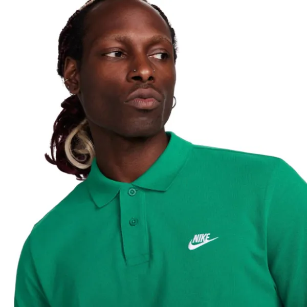 Футболка поло для мужчин Nike M Nk Club Ss Polo Pique Зелёный photo 2 Футболка поло для мужчин Nike M Nk Club Ss Polo Pique Зелёный photo 2