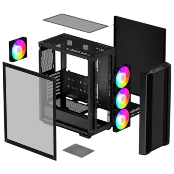Корпус Deepcool CC560 ARGB v2 Mid Tower / Черный photo 10