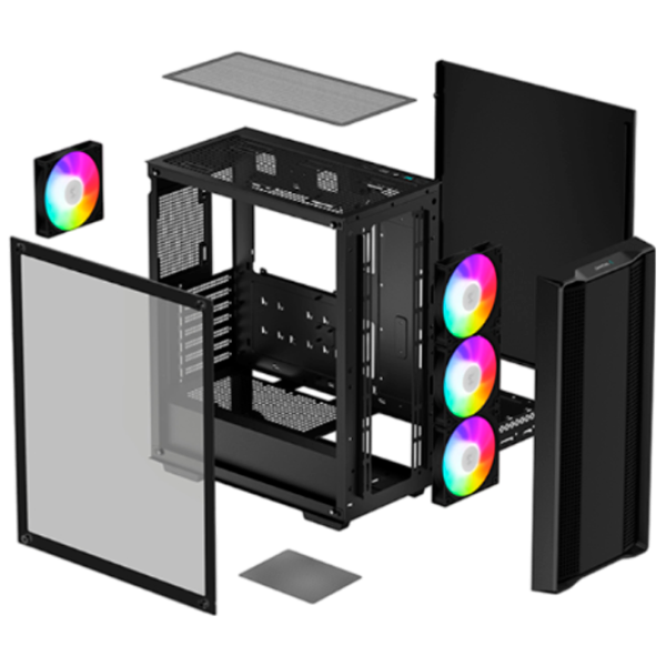Корпус Deepcool CC560 ARGB v2 Mid Tower / Черный photo 10
