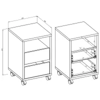 Comodă Helvetia Agapi 24W3LZ00 61.9 x 40 x 40/ LPAL/ Black Matt photo 4