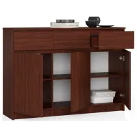 Comodă Akord K140 3D3SZ 99 x 138 x 40/ LPAL/ Wenge photo 2