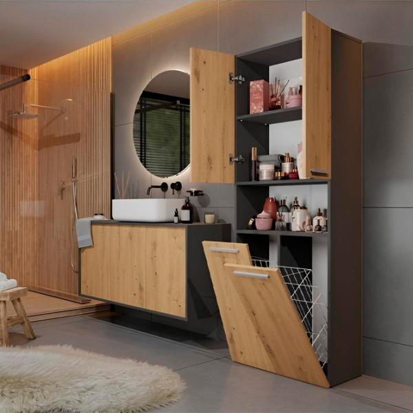 Шкаф пенал TopEshop Nel DK 2K Напольная/ ЛДСП/ Дуб артисан photo 5 Шкаф пенал TopEshop Nel DK 2K Напольная/ ЛДСП/ Дуб артисан photo 5