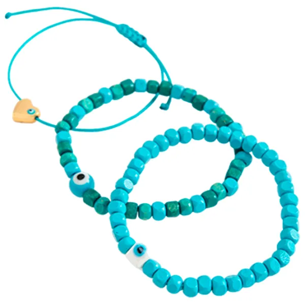 Set brățări pentru femei Koton 4SAK70352AA Sticlă/ Turquoise photo 2 Set brățări pentru femei Koton 4SAK70352AA Sticlă/ Turquoise photo 2