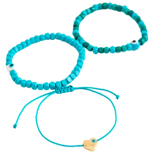 Set brățări pentru femei Koton 4SAK70352AA Sticlă/ Turquoise photo 3 Set brățări pentru femei Koton 4SAK70352AA Sticlă/ Turquoise photo 3