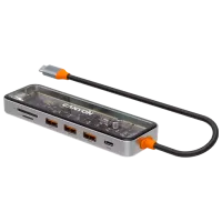 Adaptor Hub Canyon DS-13 7 in 1 USB Type-C/ Gray photo 3