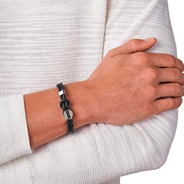 Brățară pentru bărbați EMPORIO ARMANI EGS2178040 Inox/ Black photo 4
