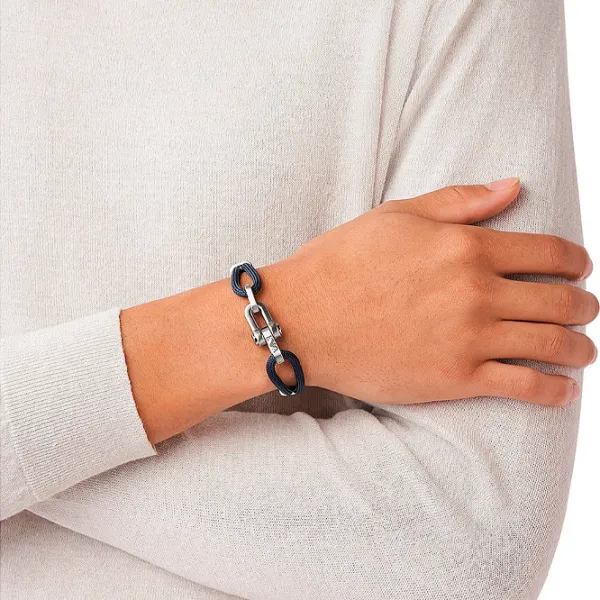 Brățară pentru bărbați EMPORIO ARMANI EGS2866040 Inox/ Blue photo 4 Brățară pentru bărbați EMPORIO ARMANI EGS2866040 Inox/ Blue photo 4